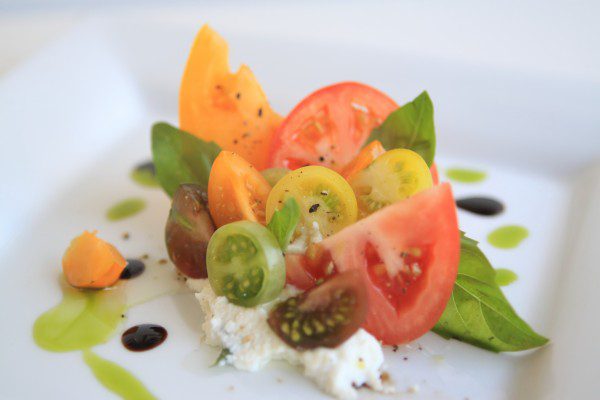 ricotta cheese and tomato salad