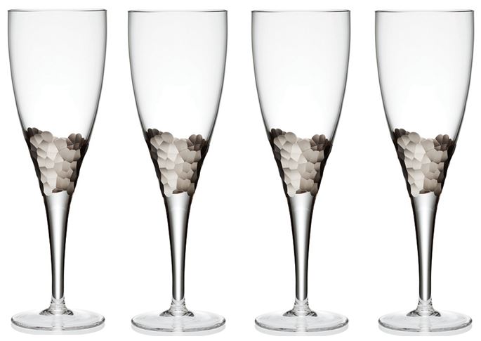 Kim Seybert Paillette Platinum Goblet - Set of Four