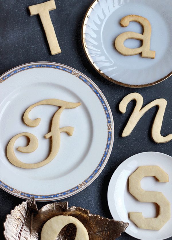 typography cookies by hank and hunt